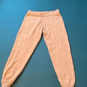 Theory cashmere joggers mid rise waist beige